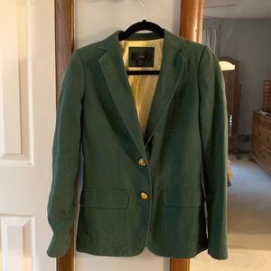 Green J-Crew Linen Blazer